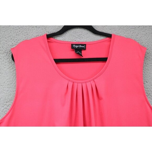 Maggy Barnes Pink Sleeveless Silky Top-Size 2X(22-24W)-Office-Business-Soft - Picture 3 of 8